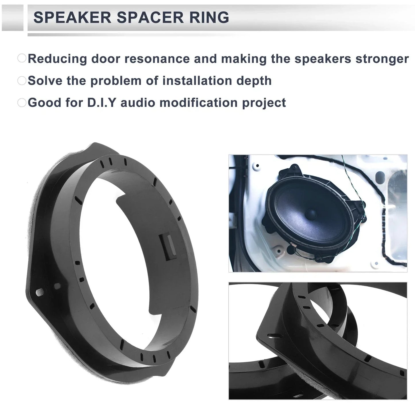 Speaker Spacer Ring Adaptor for Mercedes-Benz 6.5" Speakers (2000-2023)