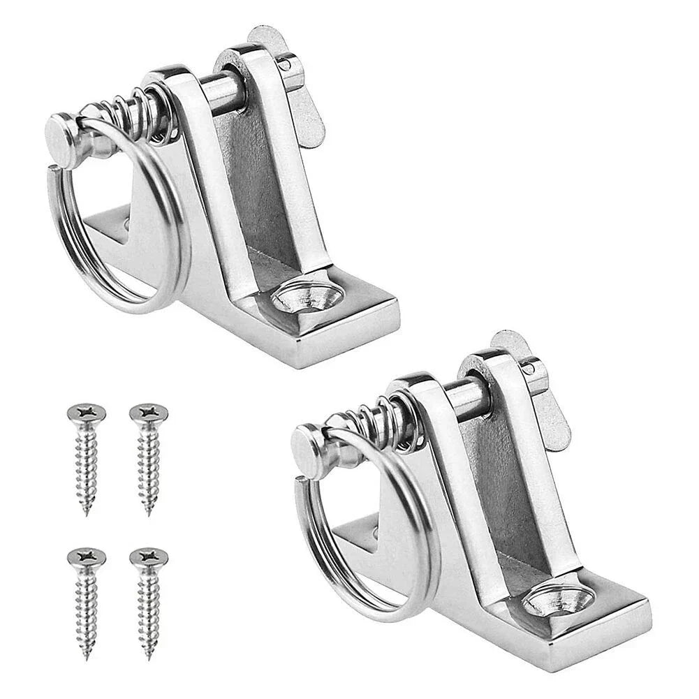 Marine Grade Stainless Steel Hinge / 2 x / Removable Pin for Bimini Top