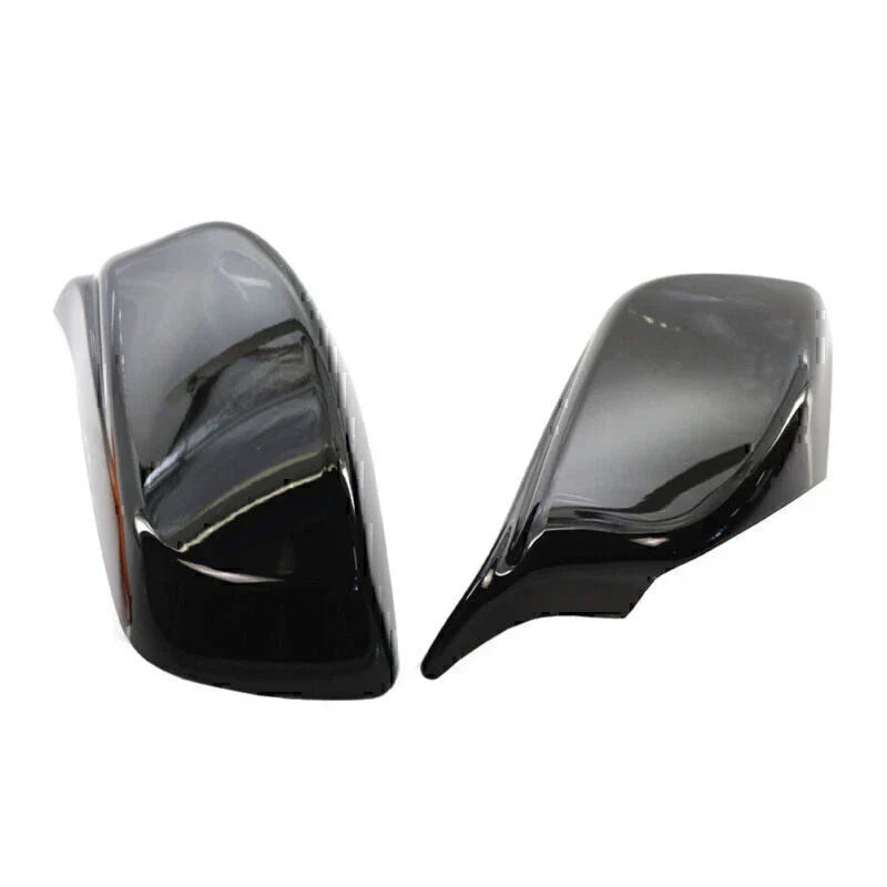 Glossy Black Rear View Mirror Covers for BMW E60 E61 (2004-2007)
