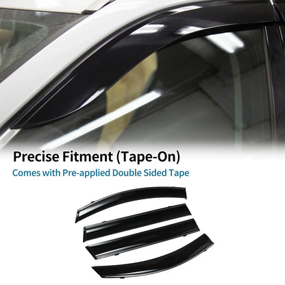 Window Deflectors for Hyundai Santa Fe Side Window Vent Visors Black 2019