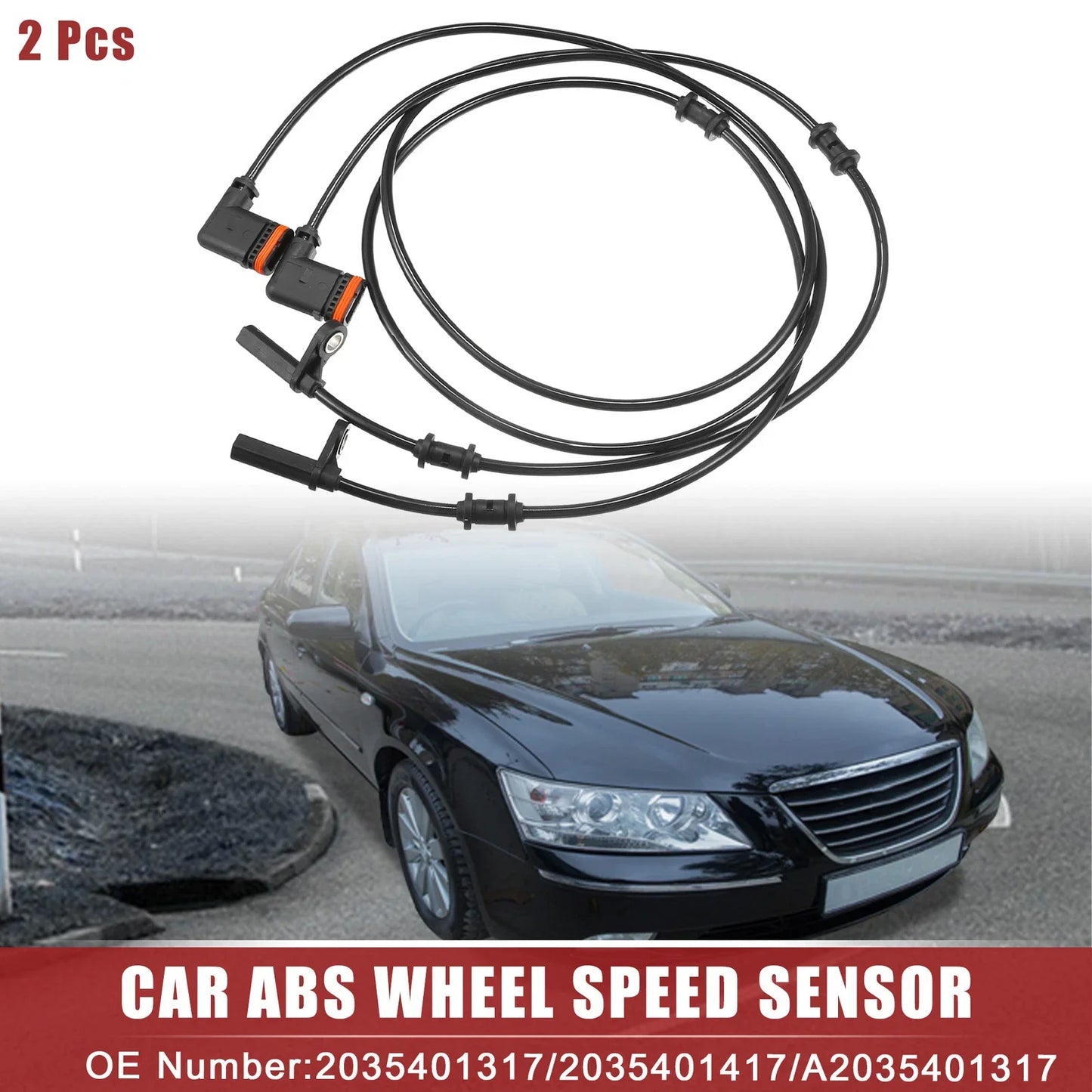 2 x Rear ABS Sensors for MERCEDES-BENZ C230 (2002-2007)