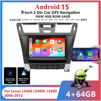 9'' Car Stereo Radio Head Unit for Lexus LS460 LS460L LS600 (2006-2012)