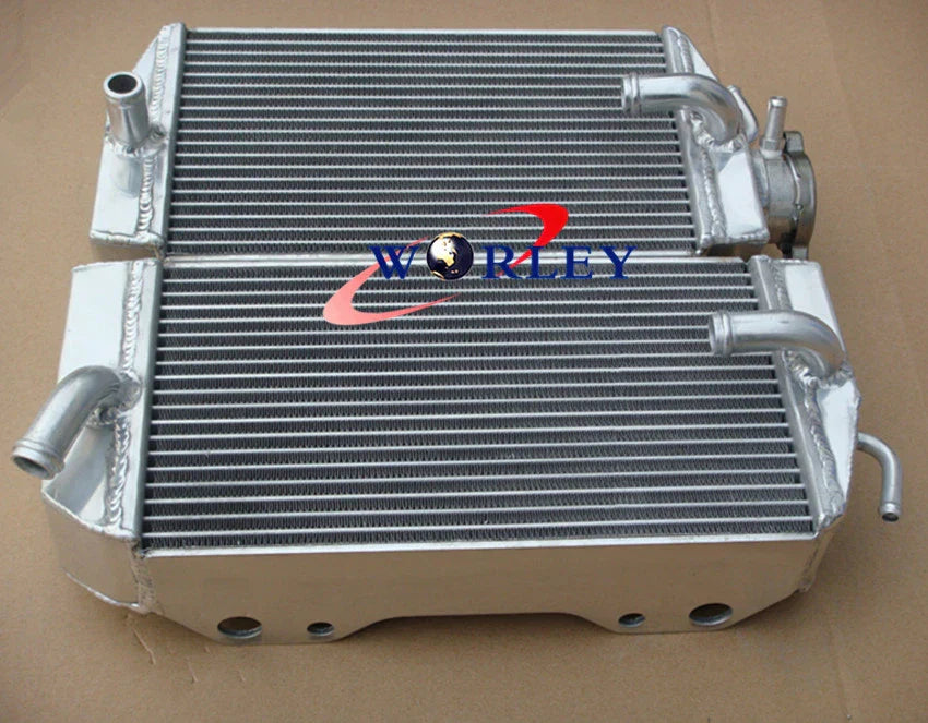 Aluminum Radiator + Blue Silicone Hose for Honda CRF450R (2002-2004)