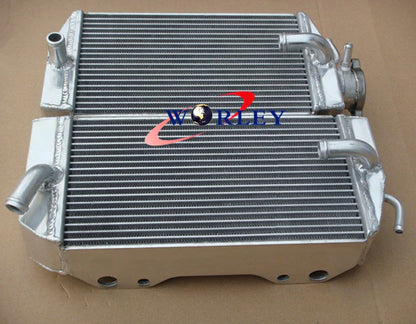Aluminum Radiator + Blue Silicone Hose for Honda CRF450R (2002-2004)