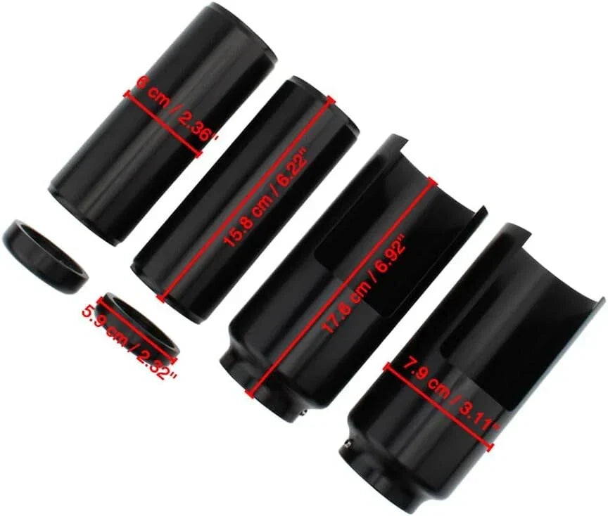 6Pcs Fork Cover Caps for Harley Street Bob FXBB (2018-2021) Black