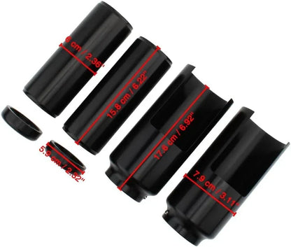 6Pcs Fork Cover Caps for Harley Street Bob FXBB (2018-2021) Black