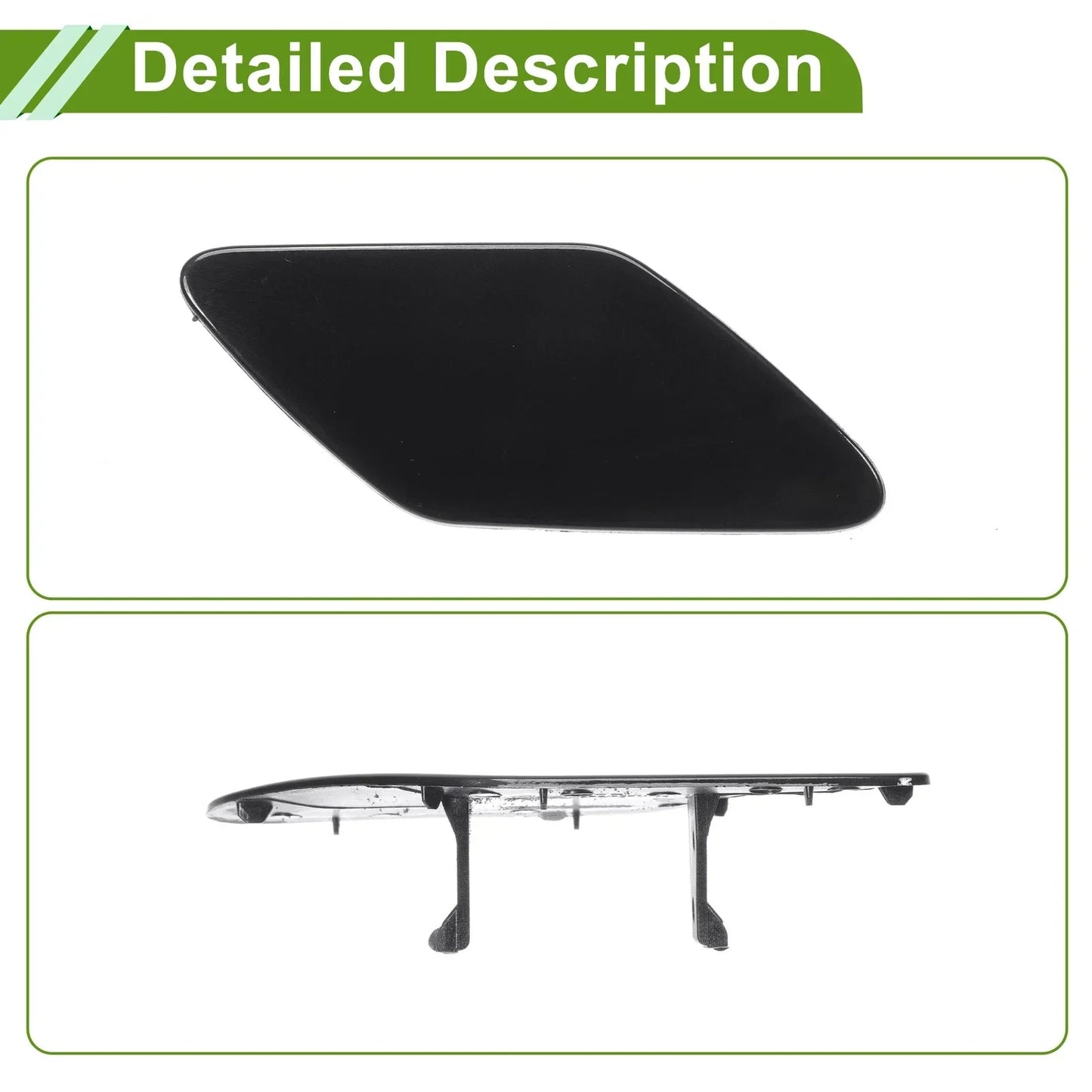 Washer Nozzle Cover for Porsche Cayenne 2011-2014 (2 x Black Caps)