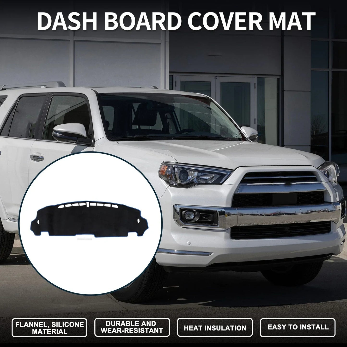 Dashboard Cover Mat for Honda N-BOX/N-BOX Custom JF5/JF6 Black Blue (2011-2023)