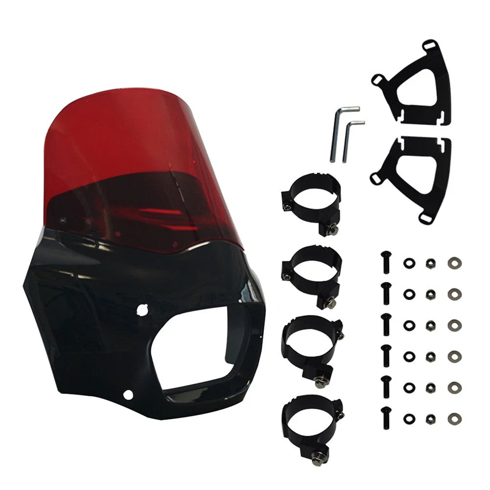 11" Red Front Fairing Windshield for Harley Softail Fat Bob 114 (2018-2024)