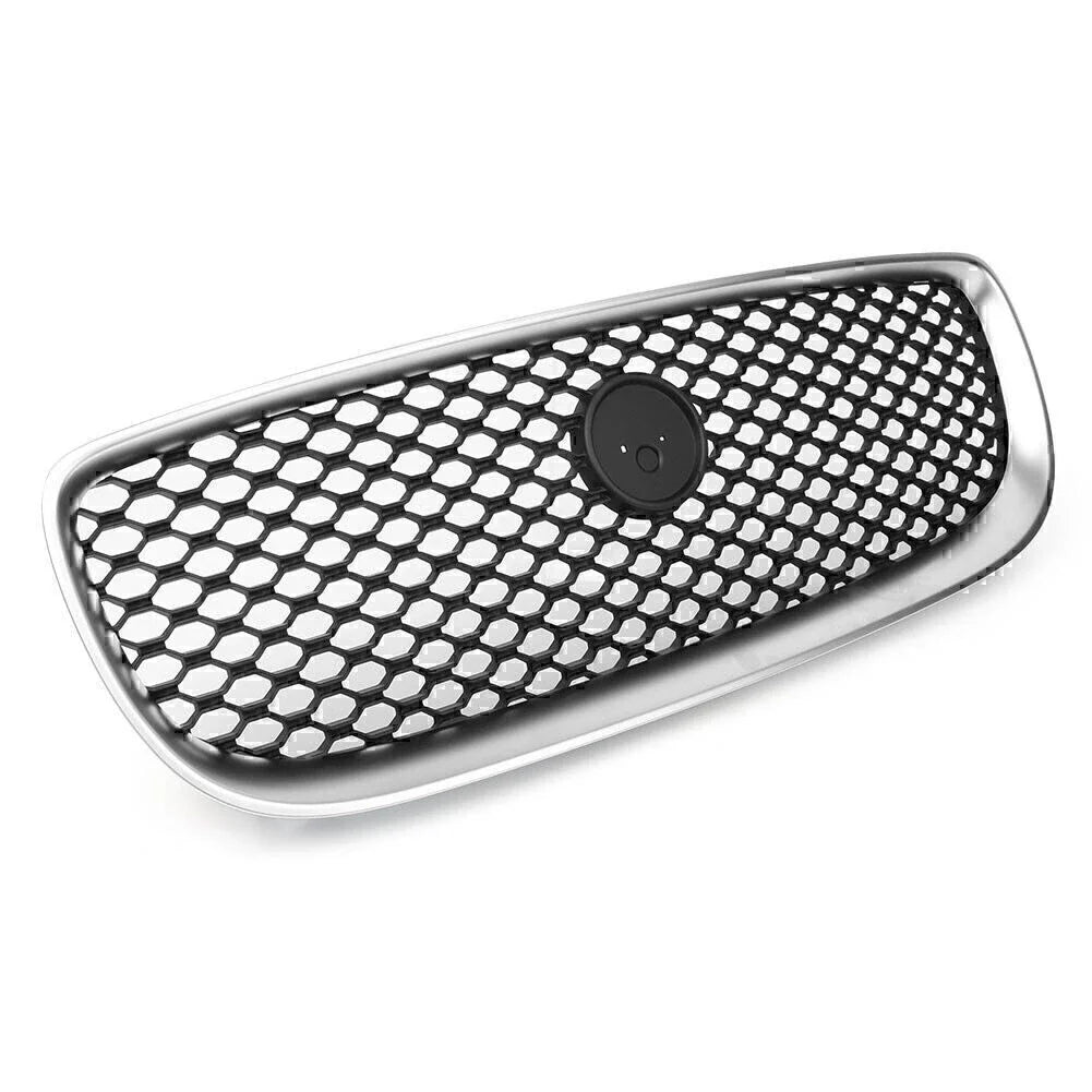 Front Bumper Upper Grille Radiator Grill for Jaguar XE (2015-2018) Black/Silver