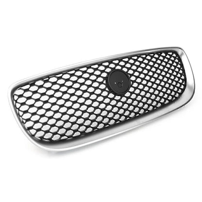 Front Bumper Upper Grille Radiator Grill for Jaguar XE (2015-2018) Black/Silver