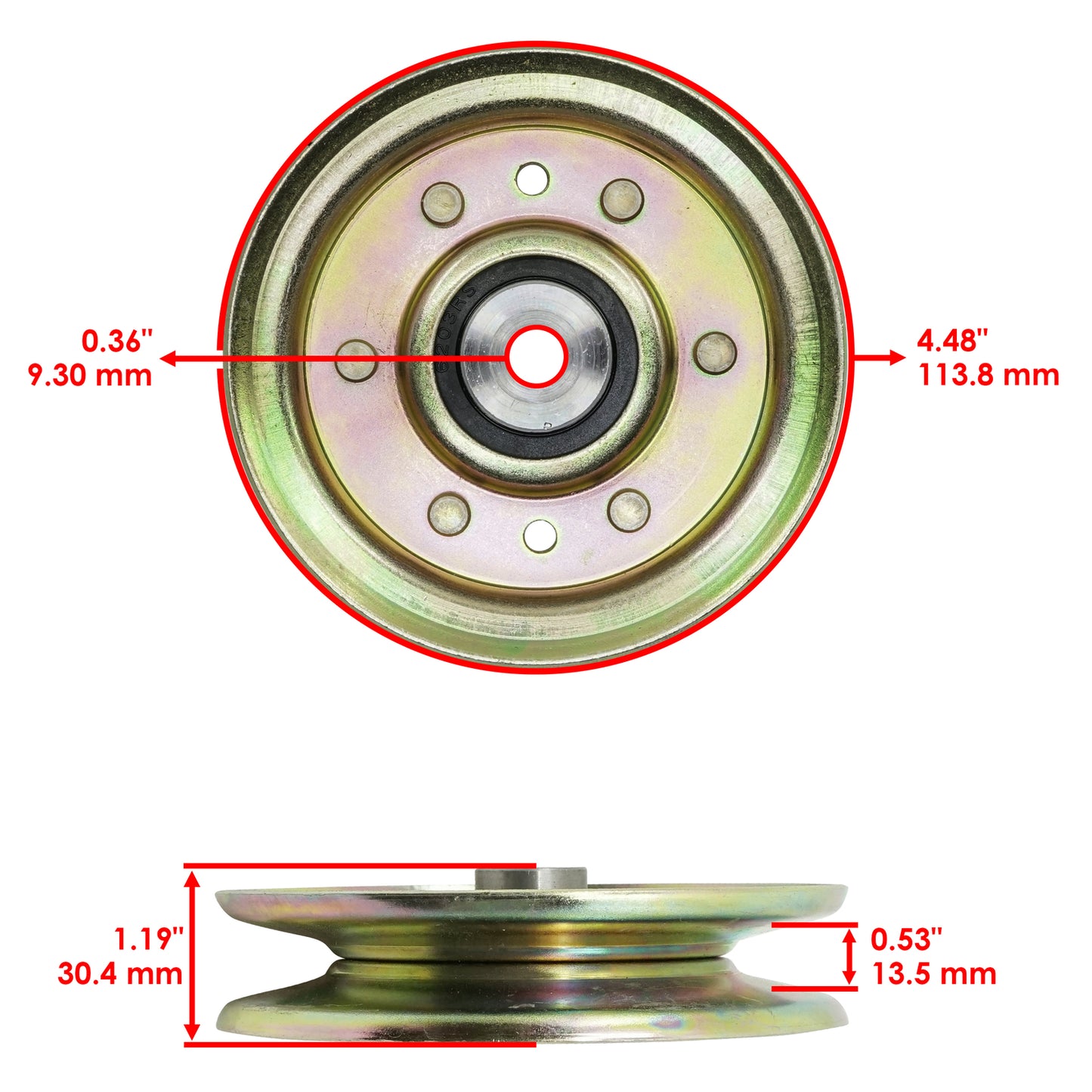 48" Deck V-Idler Pulley Replacement for Husqvarna Jonsered Dixon (1988–2015)