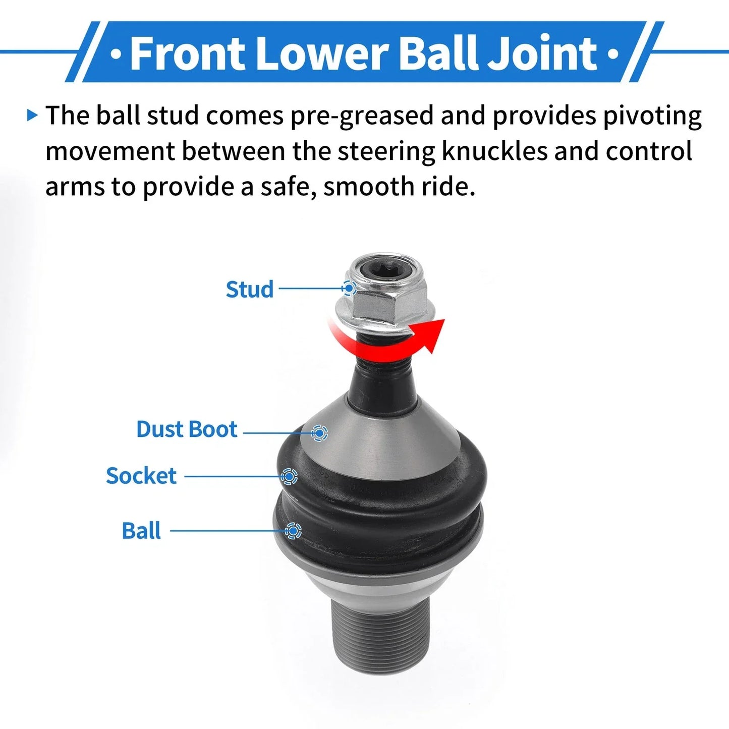 2 x Front Lower Ball Joints for Mercedes-Benz GL-CLASS (2012-2019)