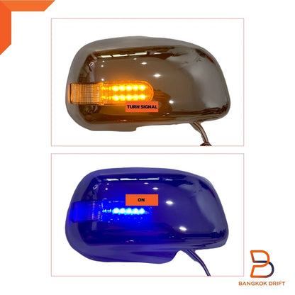 Chrome LED Mirror Cover Trim for Toyota Hilux Ute MK6 MK7 Vigo Champ (05-14)