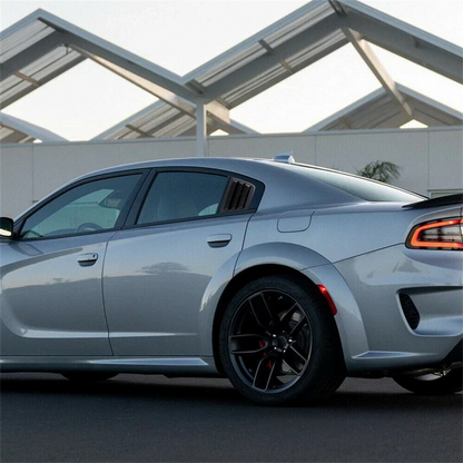 Glossy Black Side Window Vent Louver Covers for Dodge Charger (2011-2021)