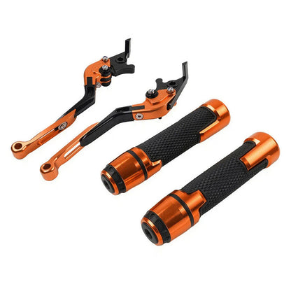 Orange Extendable Brake Clutch Levers Grips Set for Suzuki DL1000 (2002-2023)
