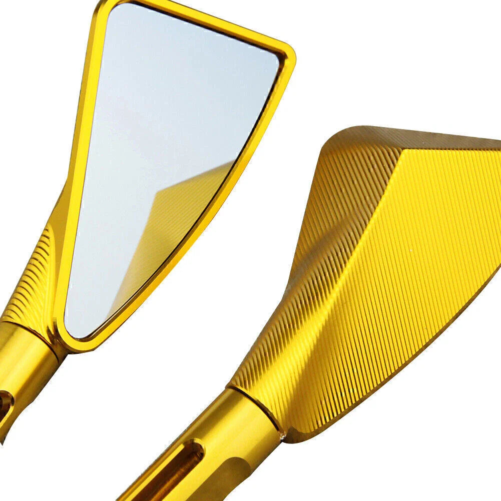CNC Rear View Side Mirrors for Kawasaki Ninja ZX10R ZX6R Gold (2004-2008)