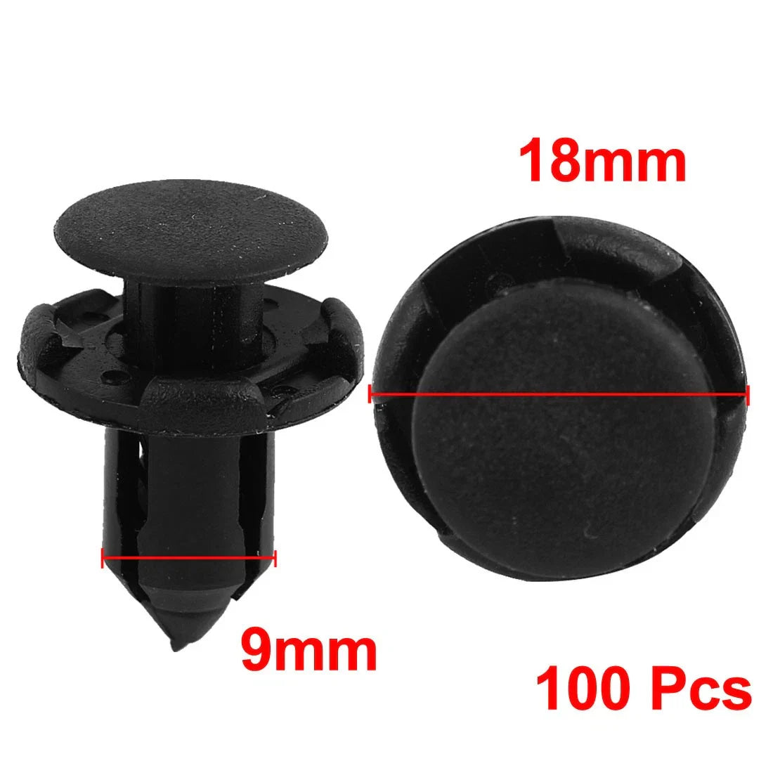 100 Pcs Push Type Mudguard Retainer Clips for Mitsubishi Honda