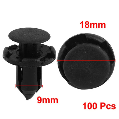 100 Pcs Push Type Mudguard Retainer Clips for Mitsubishi Honda