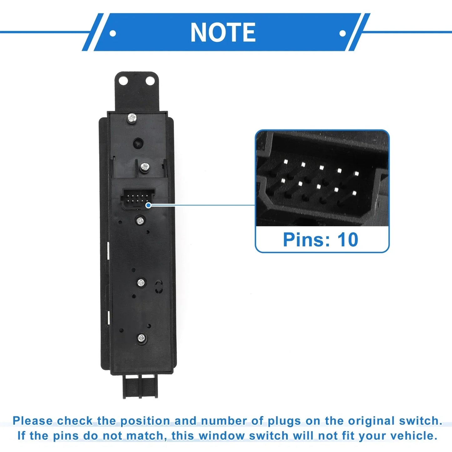 Front Right Power Window Switch for Mercedes-Benz Viano Vito (2003-2014)