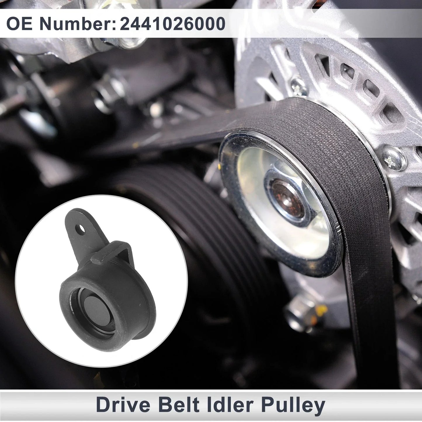 Drive Belt Idler Pulley for Kia Rio, Hyundai (2006-2011) - 1 x Quality Part
