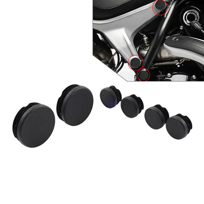 6 x Motorcycle Frame Hole Cover Caps for Ducati Scrambler (2013-2020)