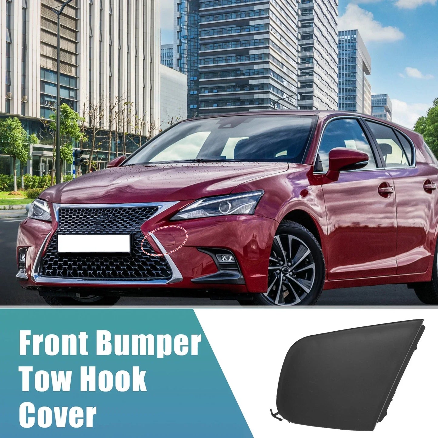 Front Bumper Tow Hook Covers for Lexus CT200h (2011-2017) - 2 x Covers