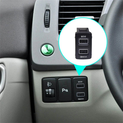 18W Dual-USB QC3.0 Fast Car Charger for Honda Acura Civic (2016-2023)