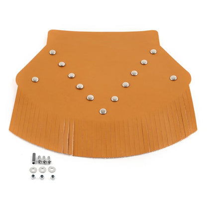 Rear Fender Mud Flap Cover w/Fringe Orange for Harley Sportster (2004-2023)