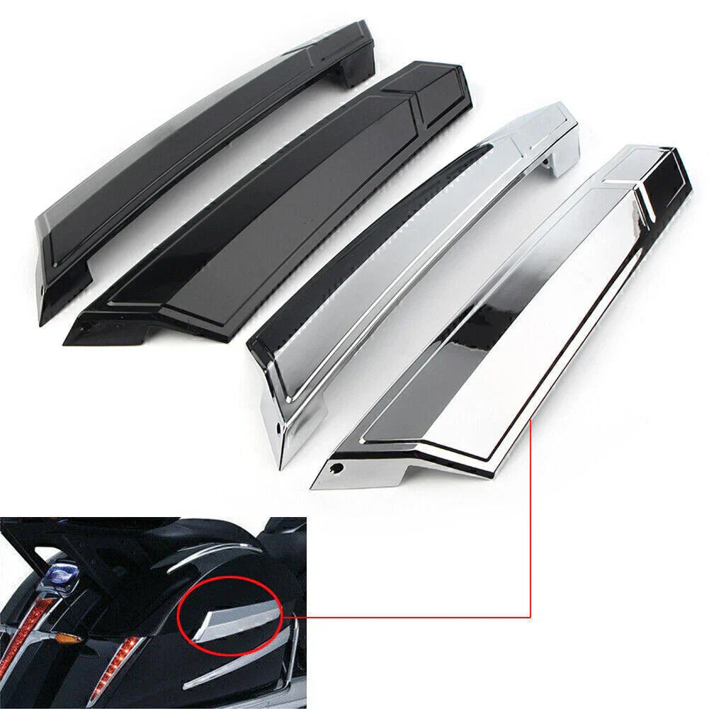 Saddlebag Hinge Covers for Victory Cross Country 2010-2017 Black/Chrome