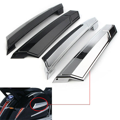 Saddlebag Hinge Covers for Victory Cross Country 2010-2017 Black/Chrome