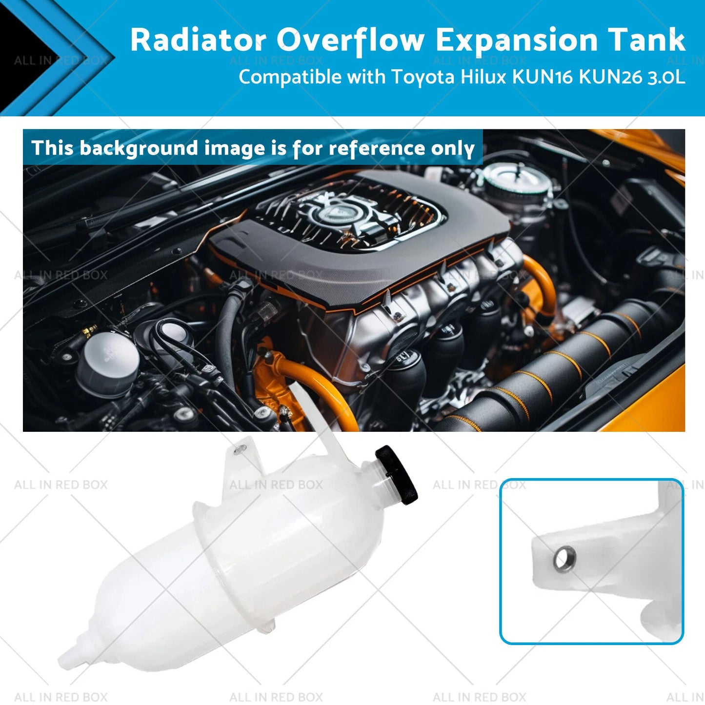 Radiator Overflow Expansion Tank for Toyota Hilux KUN16 KUN26 (2005-2015)