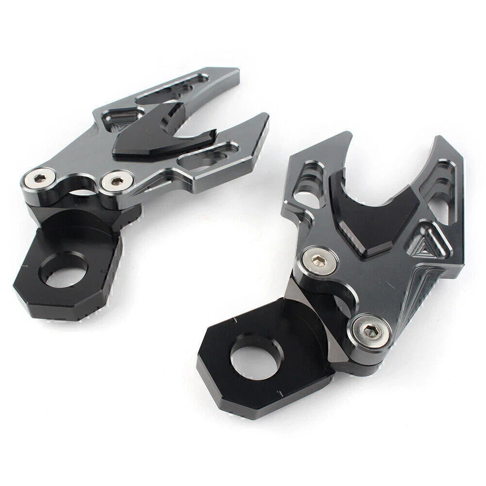 Grey CNC Rear Fork Chain Adjuster for Honda CB650F (2014-2018)