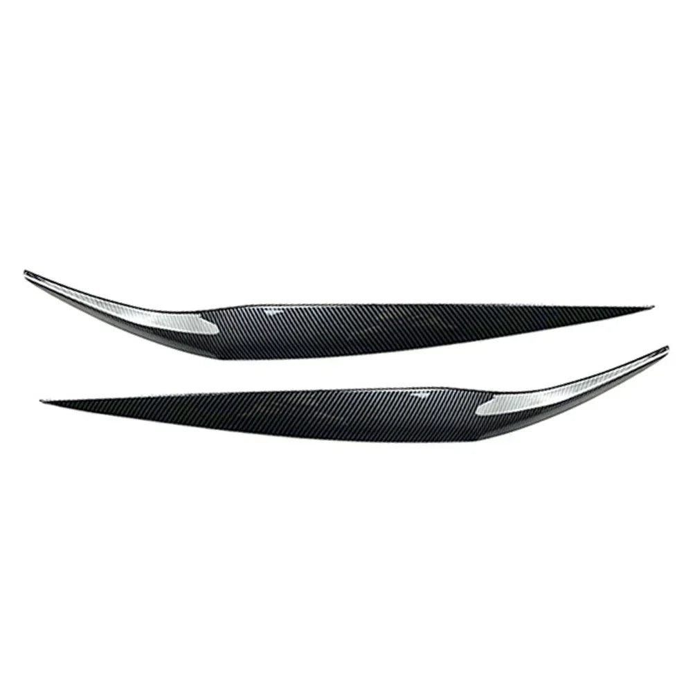 Carbon Fiber Front Headlight Eyebrow Cover Trim for Ford Fiesta (2013-2017)