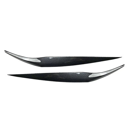 Carbon Fiber Front Headlight Eyebrow Cover Trim for Ford Fiesta (2013-2017)