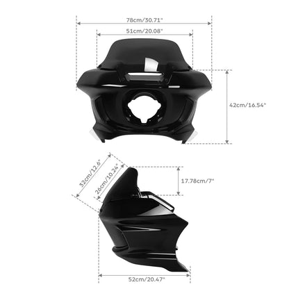 Headlight Fairings Windshield Bracket for Harley Street Bob Low Rider (18-25)