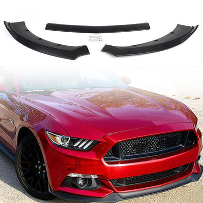 Front Bumper Lip Spoiler for Ford Mustang (2015-2017) Matte Black