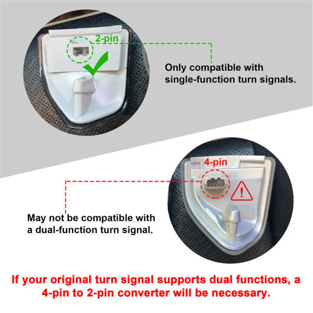 LED Side Mirror Turn Signal Lights for Dodge Ram 1500 2500 3500 4500 5500 (2002-2023)