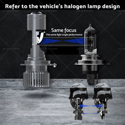 Bi-LED Projector Lens Headlight Bulbs for Mini (RHD) H4 9003 100W