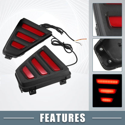 Rear Bumper Reflector LED Brake Tail Light for Honda Fit Jazz (2014-2017)