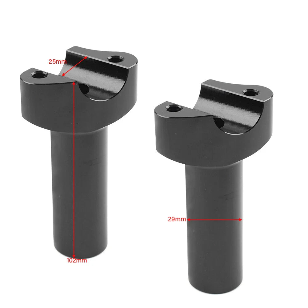 4" Handlebar Risers Flat Clamp Mount for Harley Sportster Dyna Softail