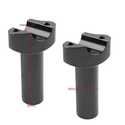 4" Handlebar Risers Flat Clamp Mount for Harley Sportster Dyna Softail