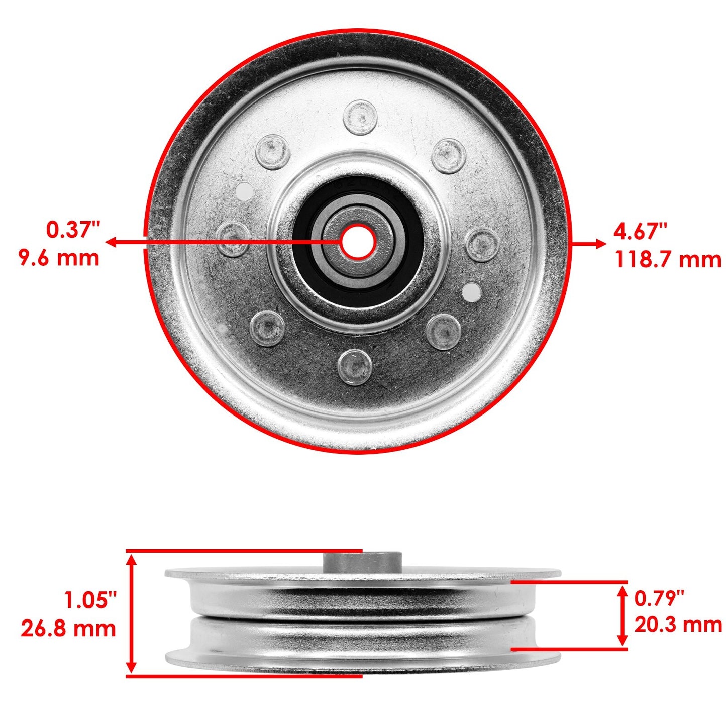 Deck Pulley with Idler Pulley for John Deere Z645 EZtrak Mower (2017–2019)