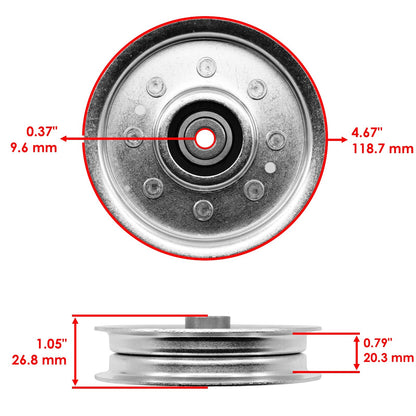Deck Pulley with Idler Pulley for John Deere Z645 EZtrak Mower (2017–2019)