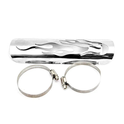 Universal Silver Exhaust Muffler Pipe Heat Shield Cover for Motorcycle