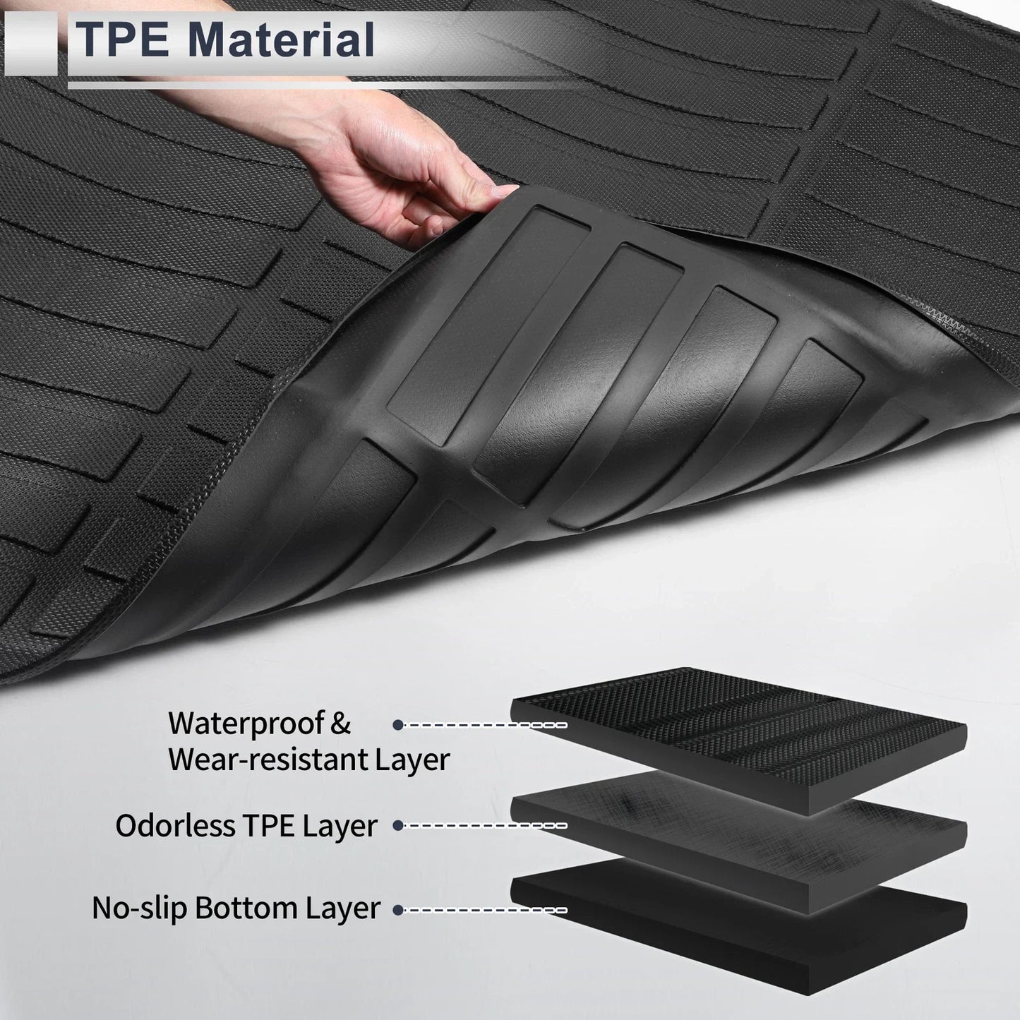 Cargo Liner Rear Trunk Mat for Lexus NX200t NX300 NX300h (2015-2021) Black TPE