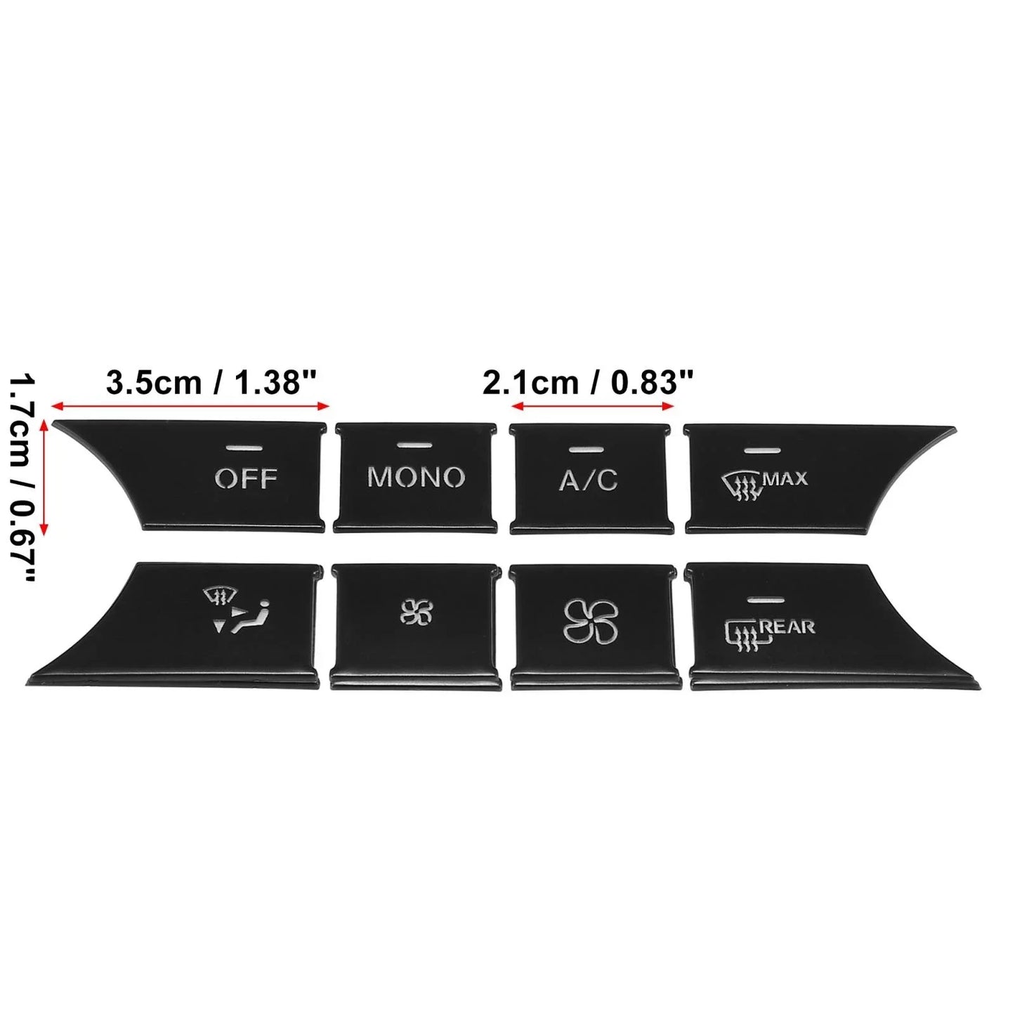 AC Button Stickers for Mercedes-Benz C300 (2008-2014)