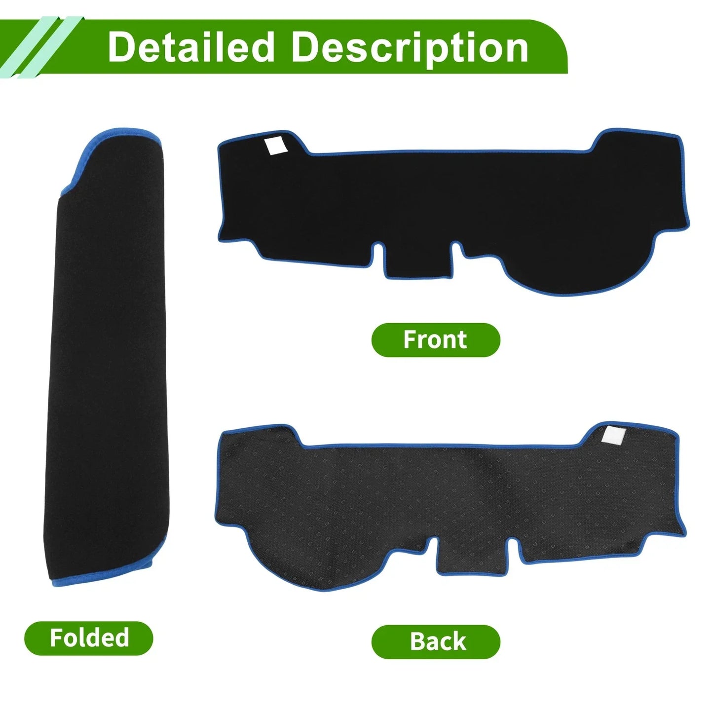 Dashboard Cover for Honda N-WGN JH3/JH4 2019-2024 Black Blue 1 x Anti-Slip