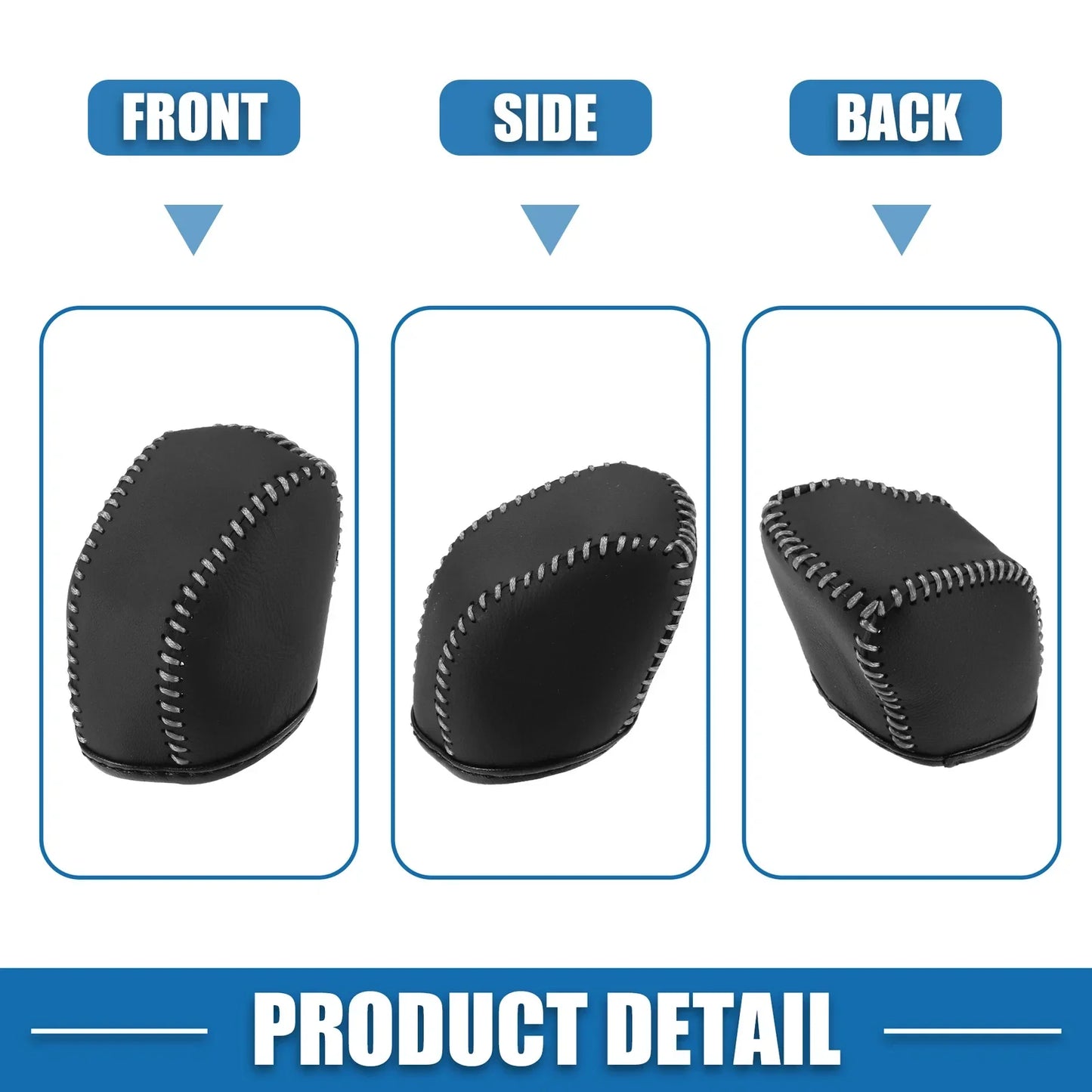 Gear Shift Lever Cover for Lexus NX 250 Black Gray Stitches