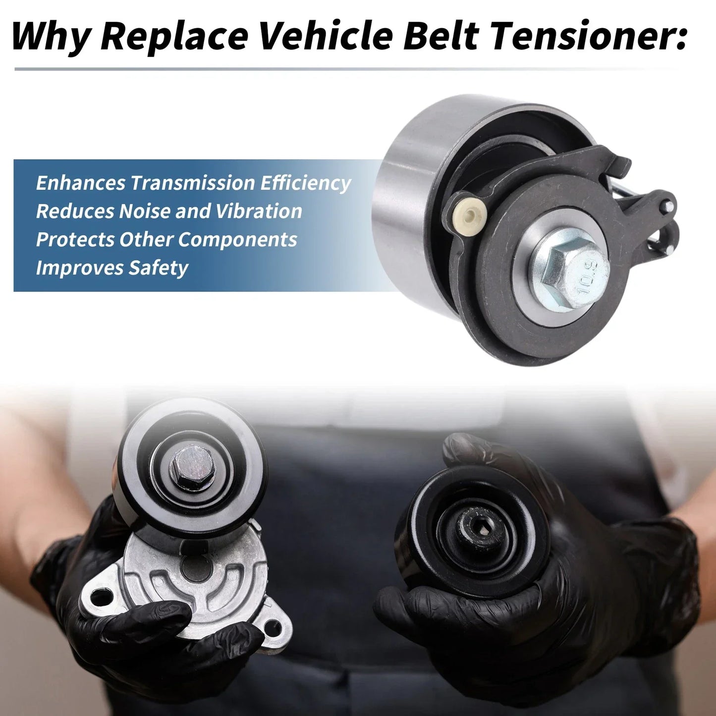 Belt Tensioner for Honda Civic 1.7L L4 (2000-2012) - Durable Metal 1 x Piece
